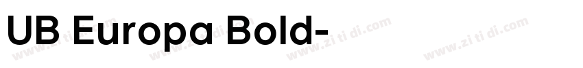 UB Europa Bold字体转换